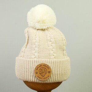 Women's Oakland Athletics Fanatics Natural Outdoor Play Cuffed Knit Hat with Pom